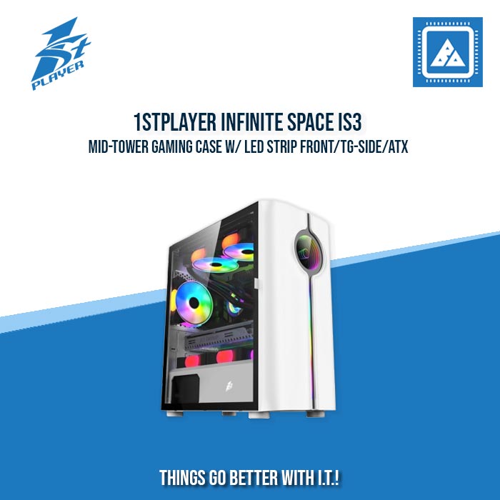 1STPLAYER INFINITE SPACE IS3 MID-TOWER GAMING CASE W/ LED STRIP FRONT/TG-SIDE/ATX 1STPLAYER INFINITE SPACE IS3 MID-TOWER GAMING CASE W/ LED STRIP FRONT/TG-SIDE/ATX